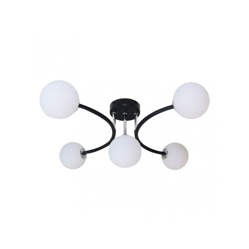 Lámpara La Habana cromo/negra 5 x G9 LED Fabrilamp